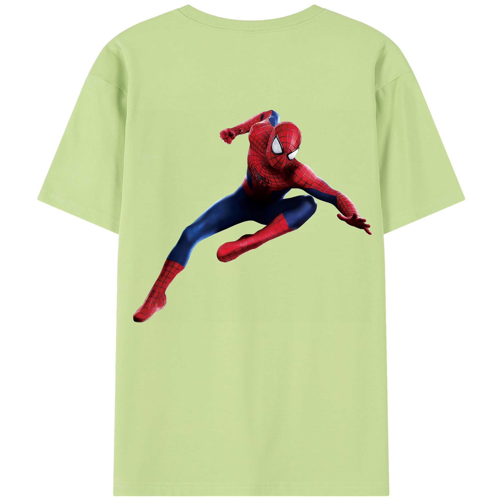 （画像用） Spider Man スパイダーマン 綿100％半袖Tシャツ（背面プリント）